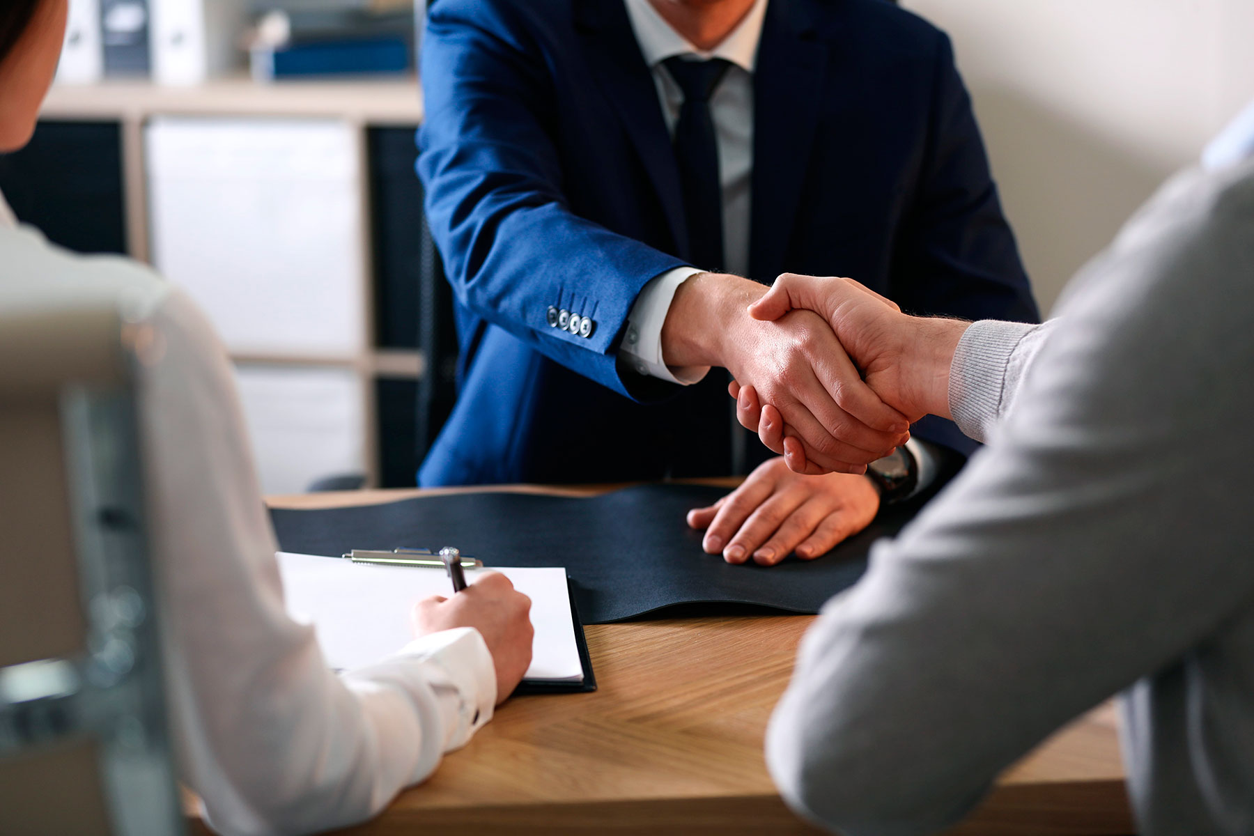 Business team learning from business coach